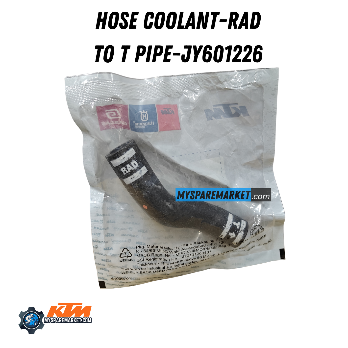 HOSE COOLANT-RAD TO T PIPE-JY601226
