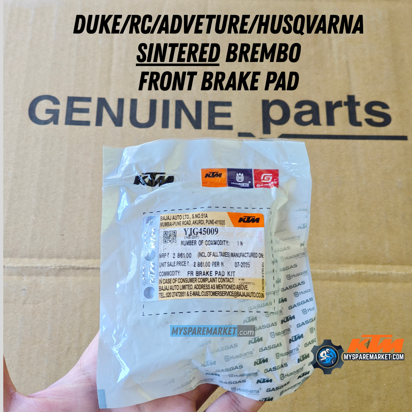 KTM SINTERED FRONT BREMBO BRAKE PAD