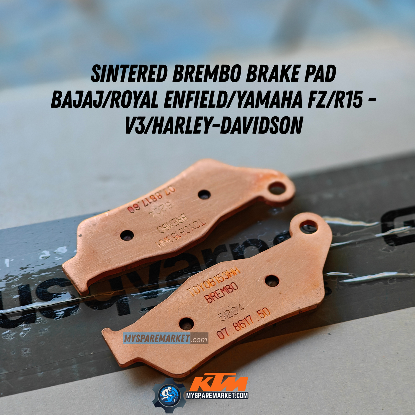 SINTERED Brembo Brake Pad-Bajaj/Royal Enfield/Yamaha FZ/R15 -V3/Harley-Davidson