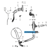 HOSE RAD. TO COOLANT PIPE-T-JY601229