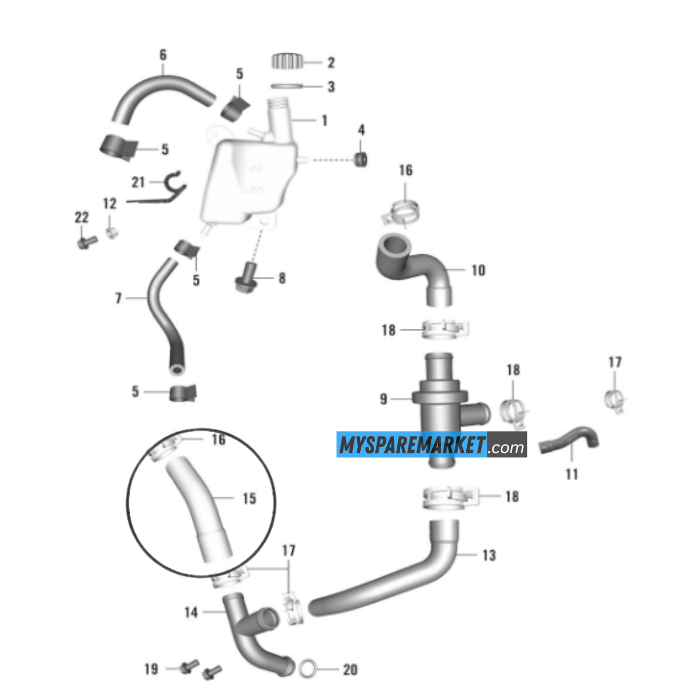 COOLANT HOSE RADIATOR-JG601218