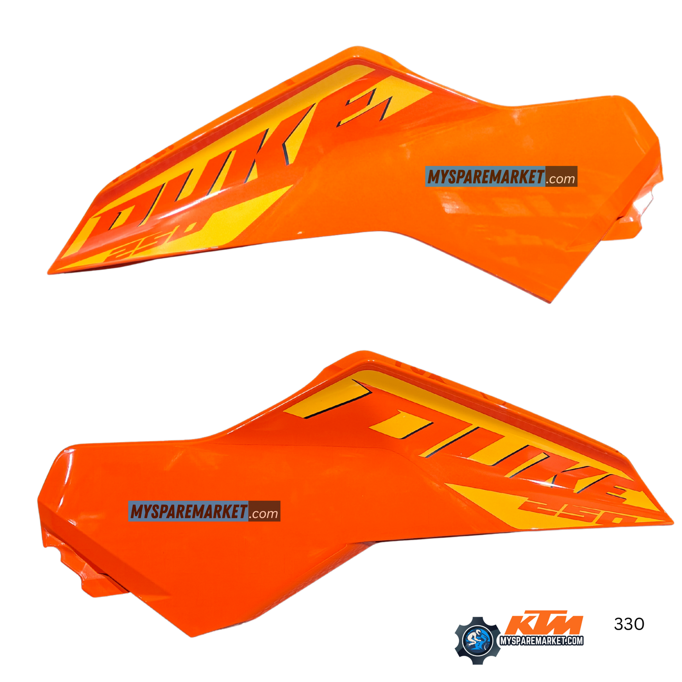 DUKE 250 GEN3 TANK PANNEL ELECTRIC ORANGE -52JP2007+52JP2008
