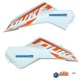 DUKE 250 GEN3 TANK PANNEL CERAMIC WHITE -52JP2005 +52JP2006