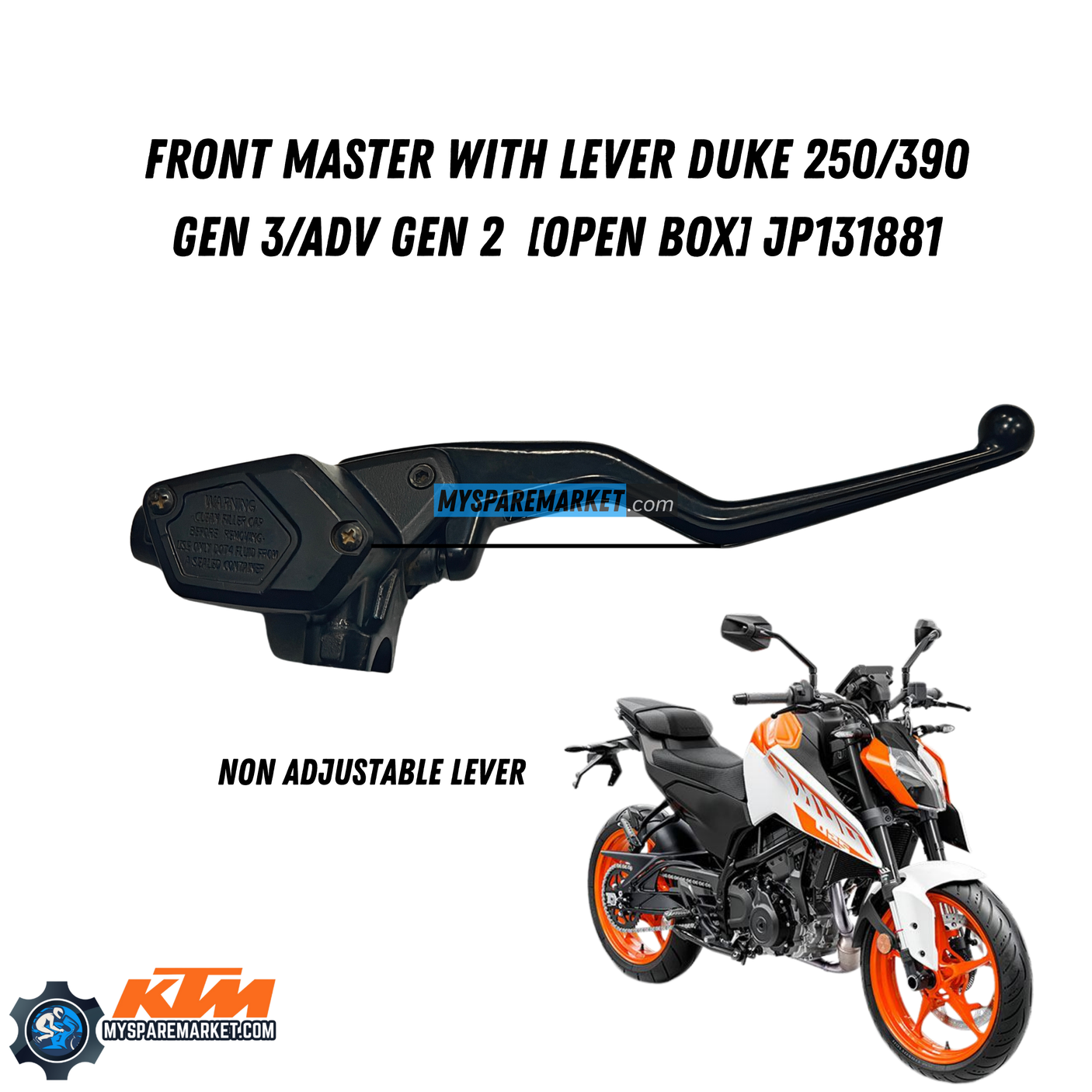FRONT MASTER WITH LEVER DUKE 250/390 GEN 3/ADV GEN 2  [OPEN BOX] JP131881