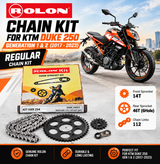 ROLON Chain Kit for KTM Duke 250 Gen 1 & Gen 2 (2017–2023)