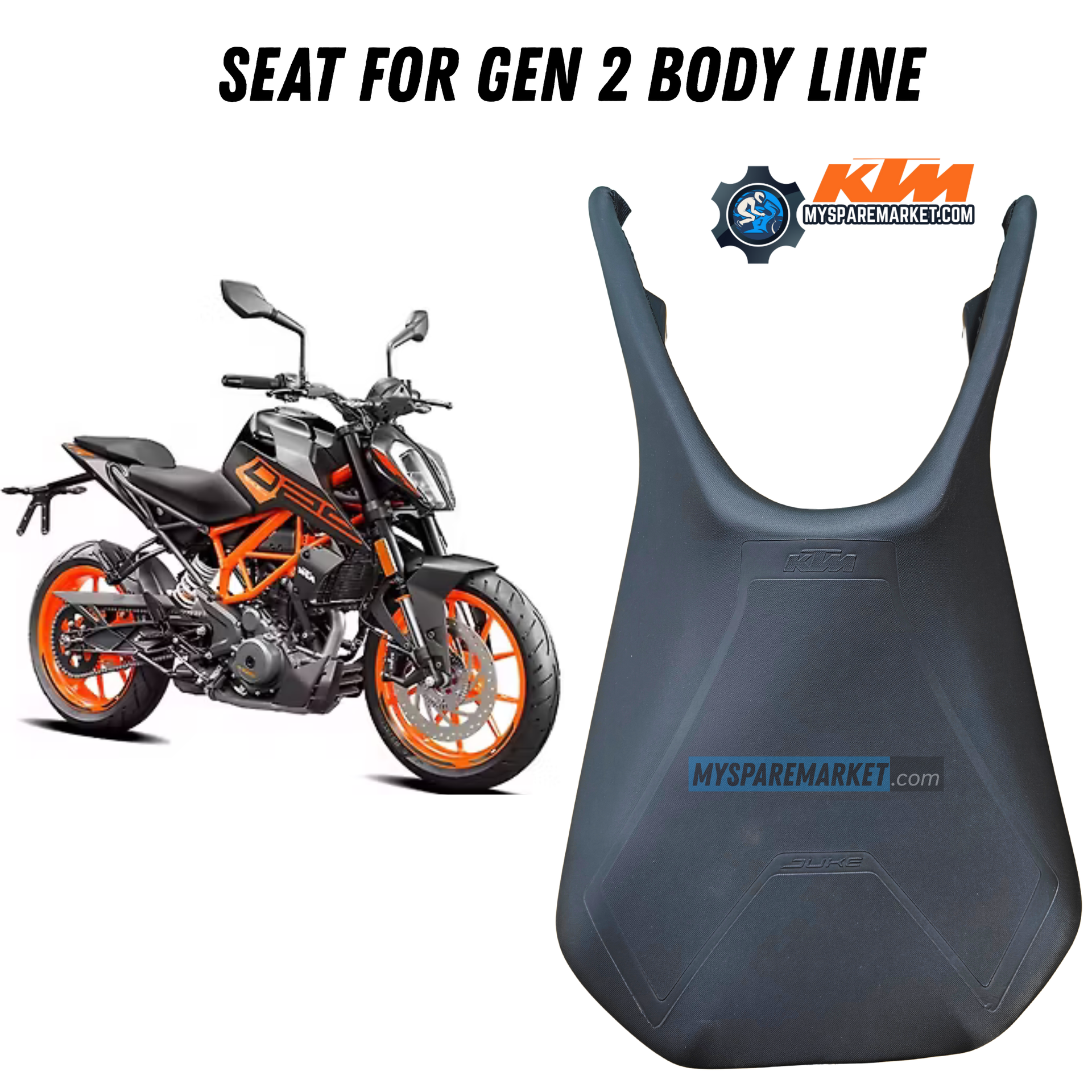 FRONT SEAT - KTM DUKE Generation 2 - JP191000 (Duke 125/160/200