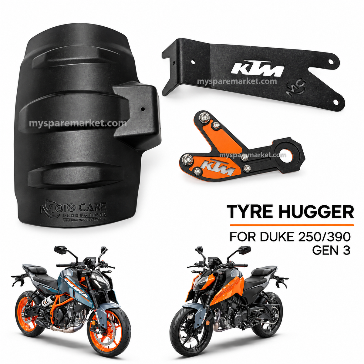 DUKE 250 / 390 GEN 3 TYRE HUGGER Aftermarket product