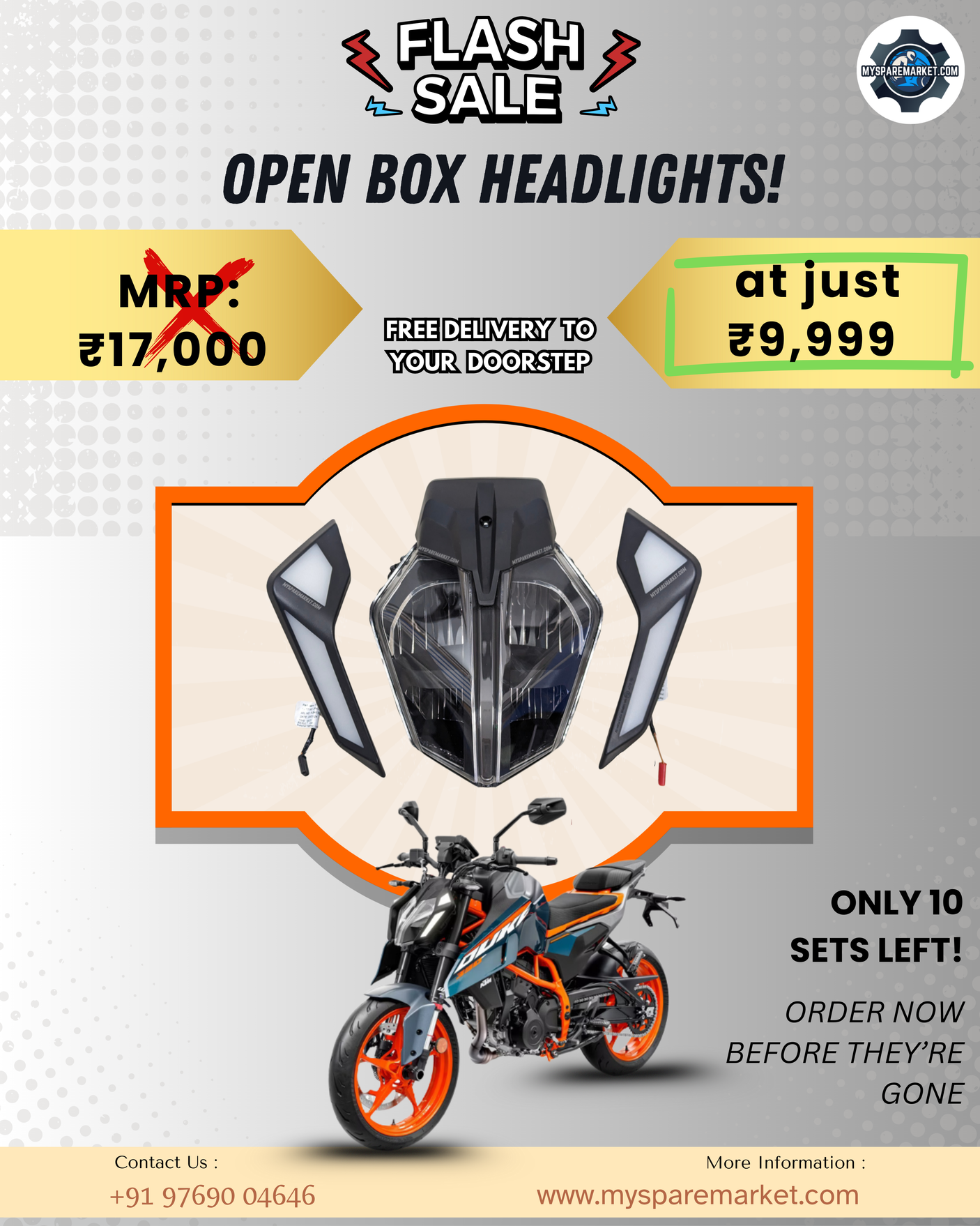DUKE 390 3RD GEN HEADLIGHT WITH DRL [OPEN-BOX]