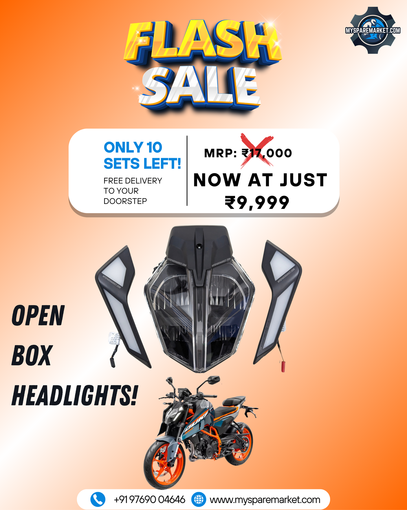 DUKE 390 3RD GEN HEADLIGHT WITH DRL [OPEN-BOX]