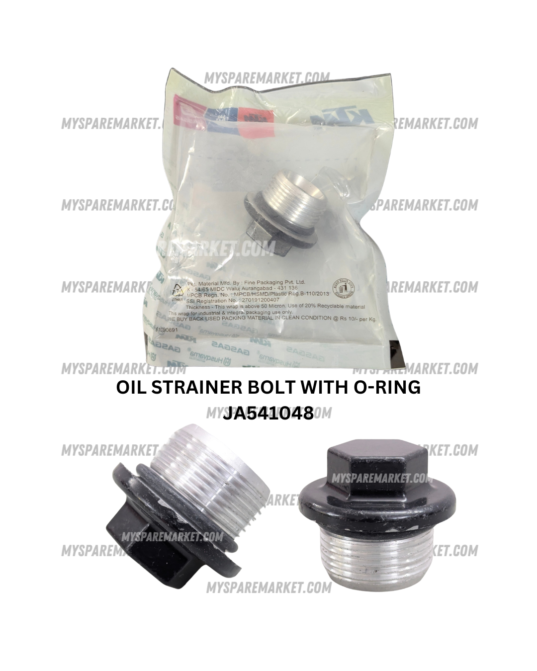 CAP STRAINER BOTTOM OIL BOLT WITH O-RING - JA541048