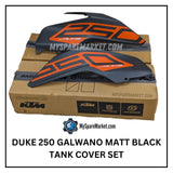 TANK PANNEL - DUKE 250 - GALWANO MATT BLACK - 52JP0924 + 52JP0922