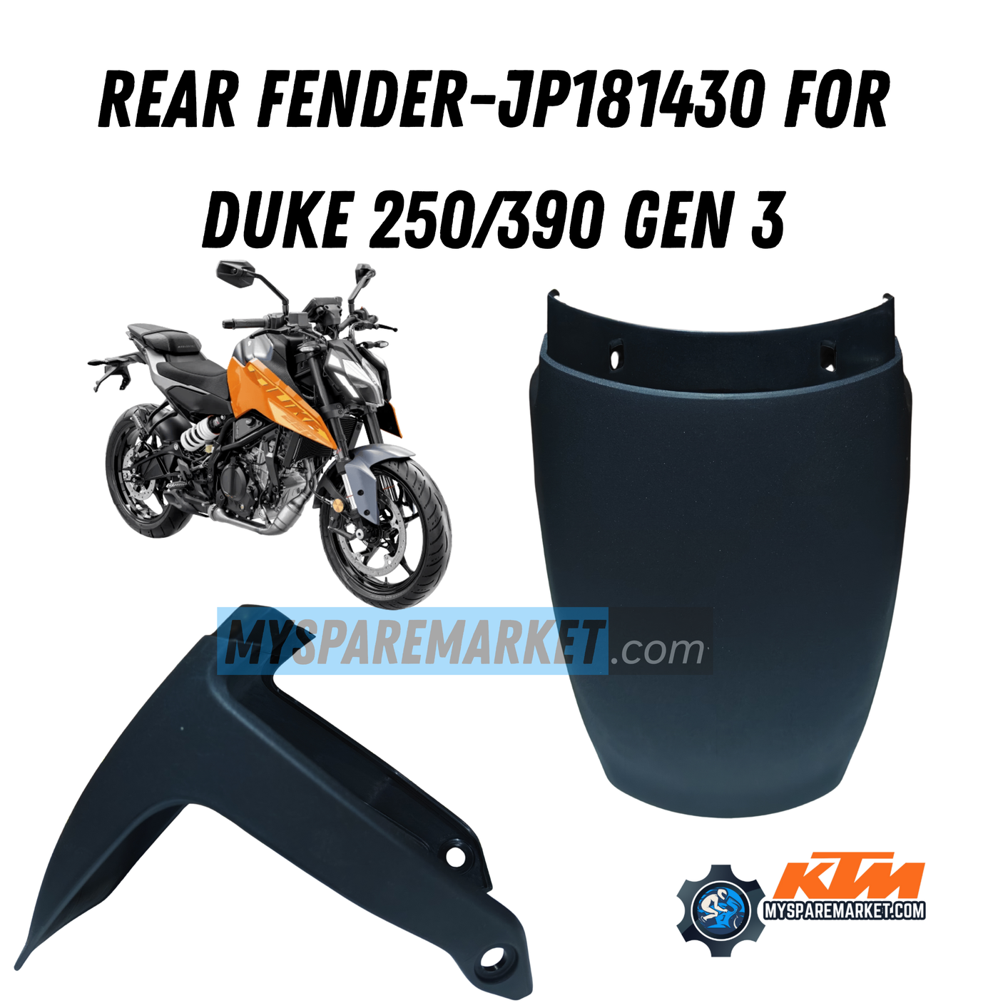 REAR FENDER-JP181430 FOR DUKE 250/390 GEN 3
