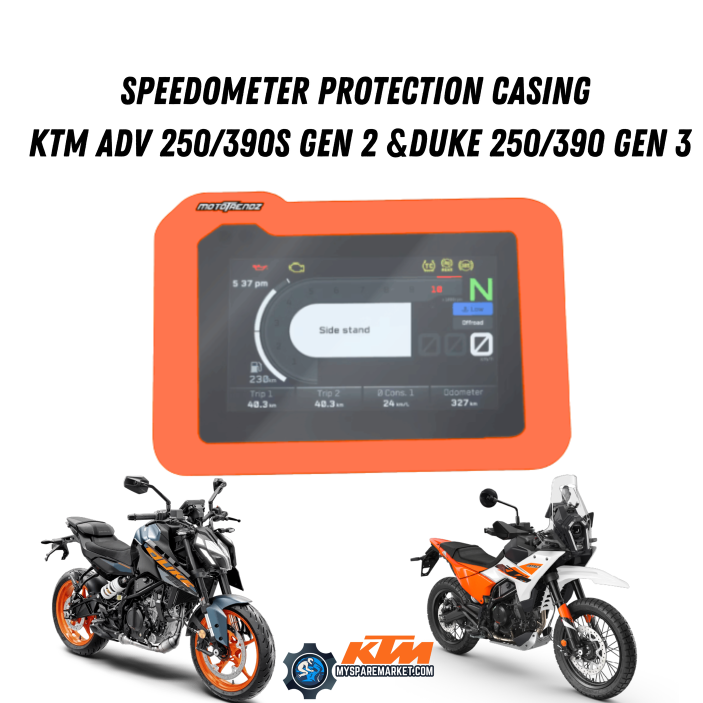 Speedometer Protection Casing – for KTM ADV 250/390s Gen 2 &Duke 250/390 Gen 3