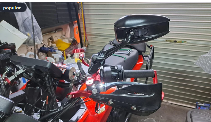 SPIKI Napoleon Ray Mirrors (Pair) | Anti-Glare Oval Mirrors with Short Stem | Anti-Shock | Universal Fit for Motorcycles & Scooters