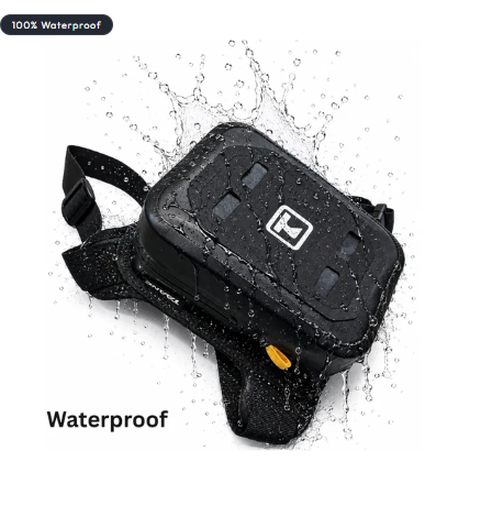 TAANC WP Waterproof Motorcycle Thigh Bag /- TPU Riding Leg Bag For Adventure Touring, Hiking & Travel - Black