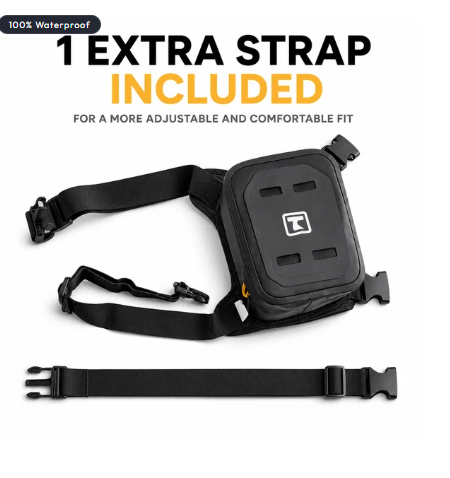 TAANC WP Waterproof Motorcycle Thigh Bag /- TPU Riding Leg Bag For Adventure Touring, Hiking & Travel - Black