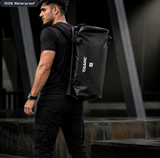 TAANC 40L Waterproof Motorcycle Tail Bag For Bike Touring, Adventure Riding, Camping & Travel | Universal Rear Seat Luggage | Terra Series | Black