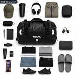 TAANC 40L Waterproof Motorcycle Tail Bag For Bike Touring, Adventure Riding, Camping & Travel | Universal Rear Seat Luggage | Terra Series | Black