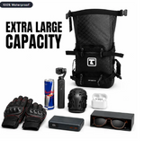 TAANC Terra Series Multi Use Adventure Bag 8L - Waterproof Motorcycle Crash Bar / Tail / Rear Rack Bag Carbon Black