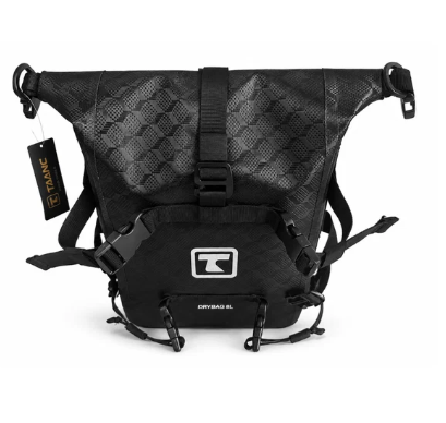TAANC Terra Series Multi Use Adventure Bag 8L - Waterproof Motorcycle Crash Bar / Tail / Rear Rack Bag Carbon Black