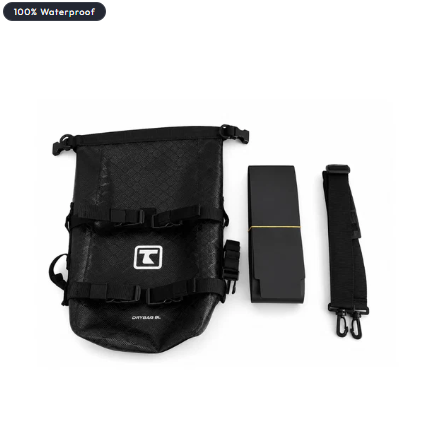 TAANC Terra Series Multi Use Adventure Bag 8L - Waterproof Motorcycle Crash Bar / Tail / Rear Rack Bag Carbon Black