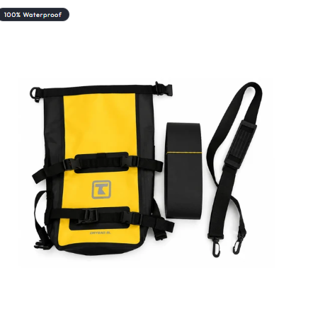 TAANC Terra Series Multi Use Adventure Bag 8L - Waterproof Motorcycle Crash Bar / Tail / Rear Rack Bag Yellow Black