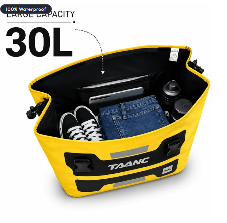 TAANC Terra Series Waterproof Motorcycle Saddle Bags 30L X 2- Adventure Touring Side Luggage Bags - Yellow