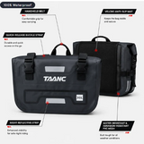 TAANC Terra Series Waterproof Motorcycle Saddle Bags 30L X 2- Adventure Touring Side Luggage Bags - Black