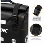 TAANC Terra Series Waterproof Motorcycle Saddle Bags 30L X 2- Adventure Touring Side Luggage Bags - Black