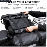 TAANC Terra Series Waterproof Motorcycle Saddle Bags 30L X 2- Adventure Touring Side Luggage Bags - Black