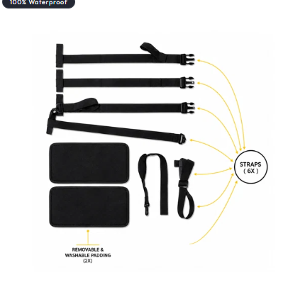 TAANC Terra Series Waterproof Motorcycle Saddle Bags 30L X 2- Adventure Touring Side Luggage Bags - Black