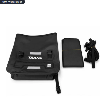 TAANC Terra Series Waterproof Motorcycle Saddle Bags 30L X 2- Adventure Touring Side Luggage Bags - Black