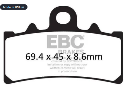 EBC BRAKE PADS -  Front ( Double-H™ Sintered ) Brake Pads - FA606HH Fully Sintered - EBC ( PACK OF 1)