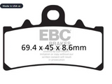 EBC BRAKE PADS -  Front ( Double-H™ Sintered ) Brake Pads - FA606HH Fully Sintered - EBC ( PACK OF 1)