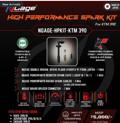 KTM ENDURO 390 R | High Performance | Spark Plug Cable Kit | Resistor Spark Caps