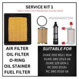 SERVICE KIT 1 - AIR FILTER + OIL FILTER + O Ring + OIL STRAINER + FUEL FILTER [MYSM0025]