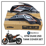 TANK PANNEL - DUKE 250 2023 - Version Glossy Black - 52JP1846 (Left) + 52JP1844 (Right)