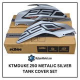 TANK PANNEL - DUKE 250 - SILVER METALIC MATT - 52JP0928 (Left) + 52JP0926 (Right)
