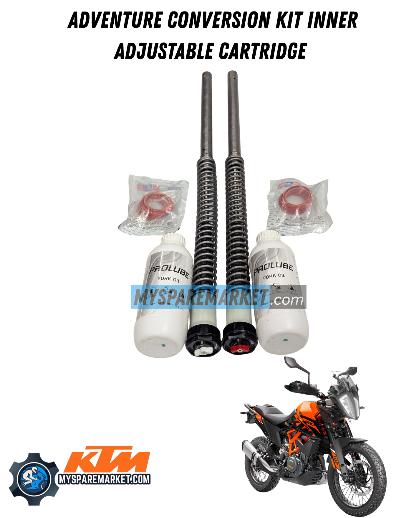 CONVERSION KIT-ADVENTURE 390 REGULAR TO ADJUSTABLE INNER CARTRIDGE