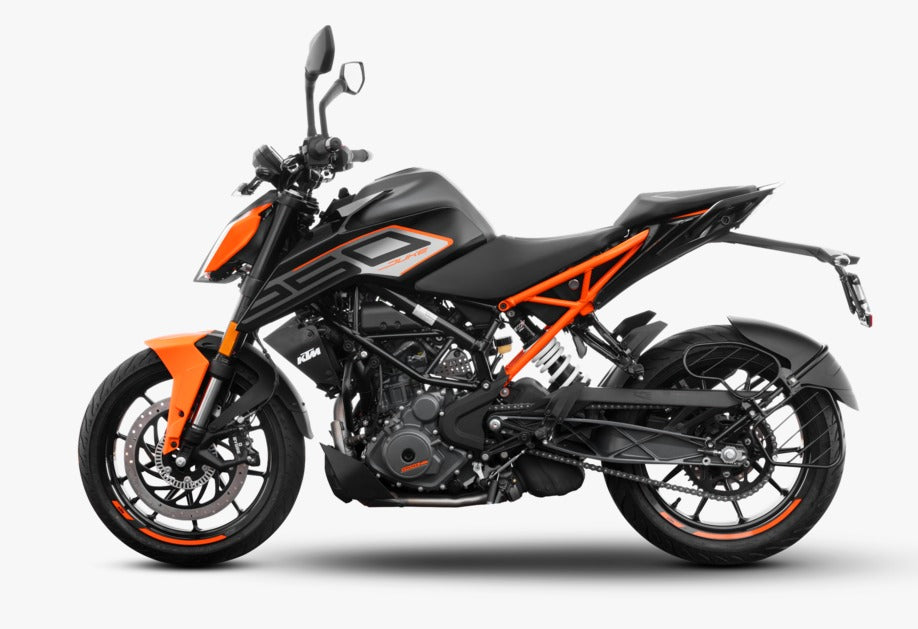 TANK PANNEL - DUKE 250 2023 - Version Glossy Black - 52JP1846 (Left) + 52JP1844 (Right)