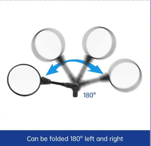 SPIKI CF Touring Mirrors (Pair) | 360 Degree Foldable Rear View Mirrors | Wide View | Universal Fit For Motorcycles
