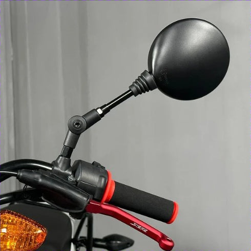 SPIKI CF Touring Mirrors (Pair) | 360 Degree Foldable Rear View Mirrors | Wide View | Universal Fit For Motorcycles