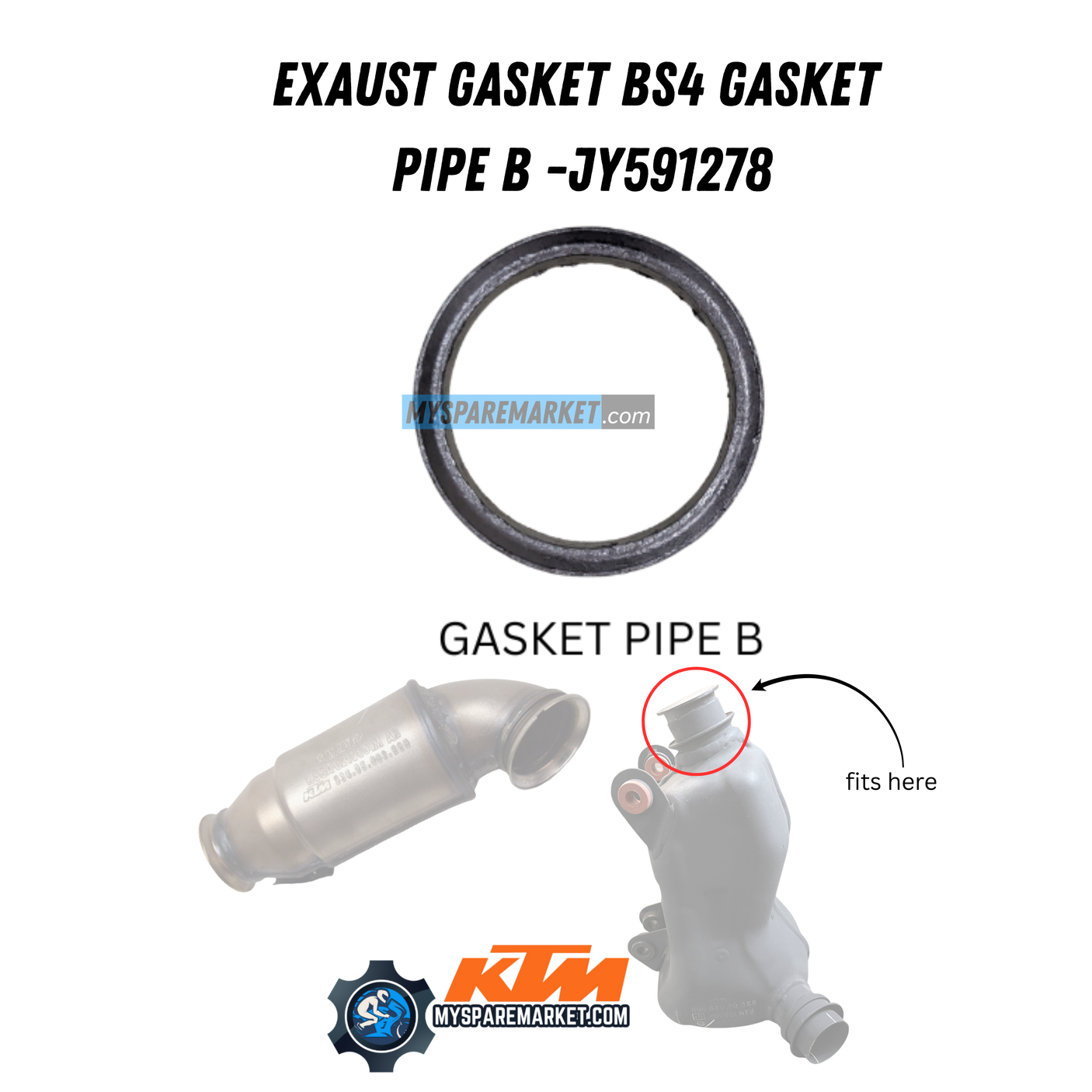 EXAUST GASKET BS4 GASKET PIPE B -JY591278