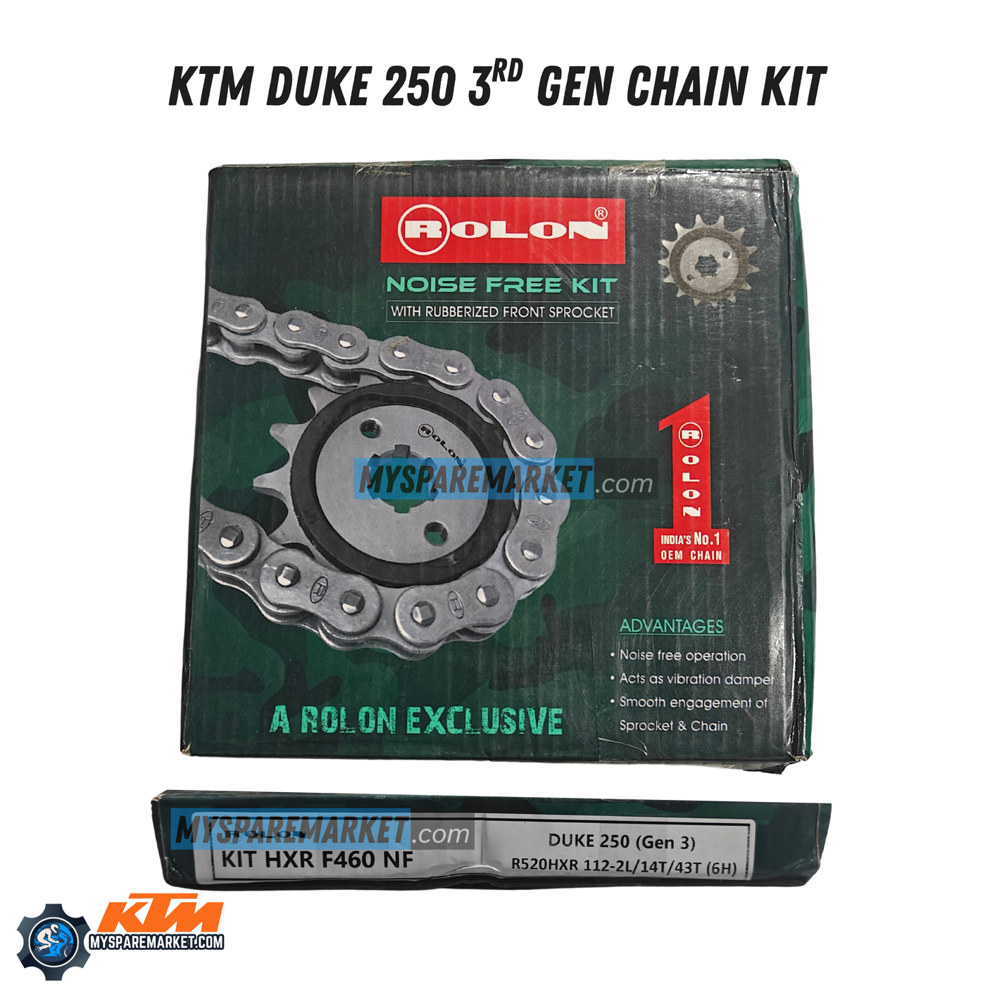 DUKE 250 3rd GEN KIT HXR F460 NF CHAIN KIT