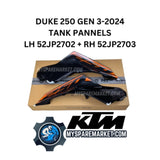 TANK PANNEL - DUKE 250 GEN 3 - 52JP2702 (Left) + 52JP2703 (Right)
