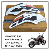 TANK PANNEL - DUKE 250 BS4 - 52JP0077 (Left) + 52JP0085 (Right)