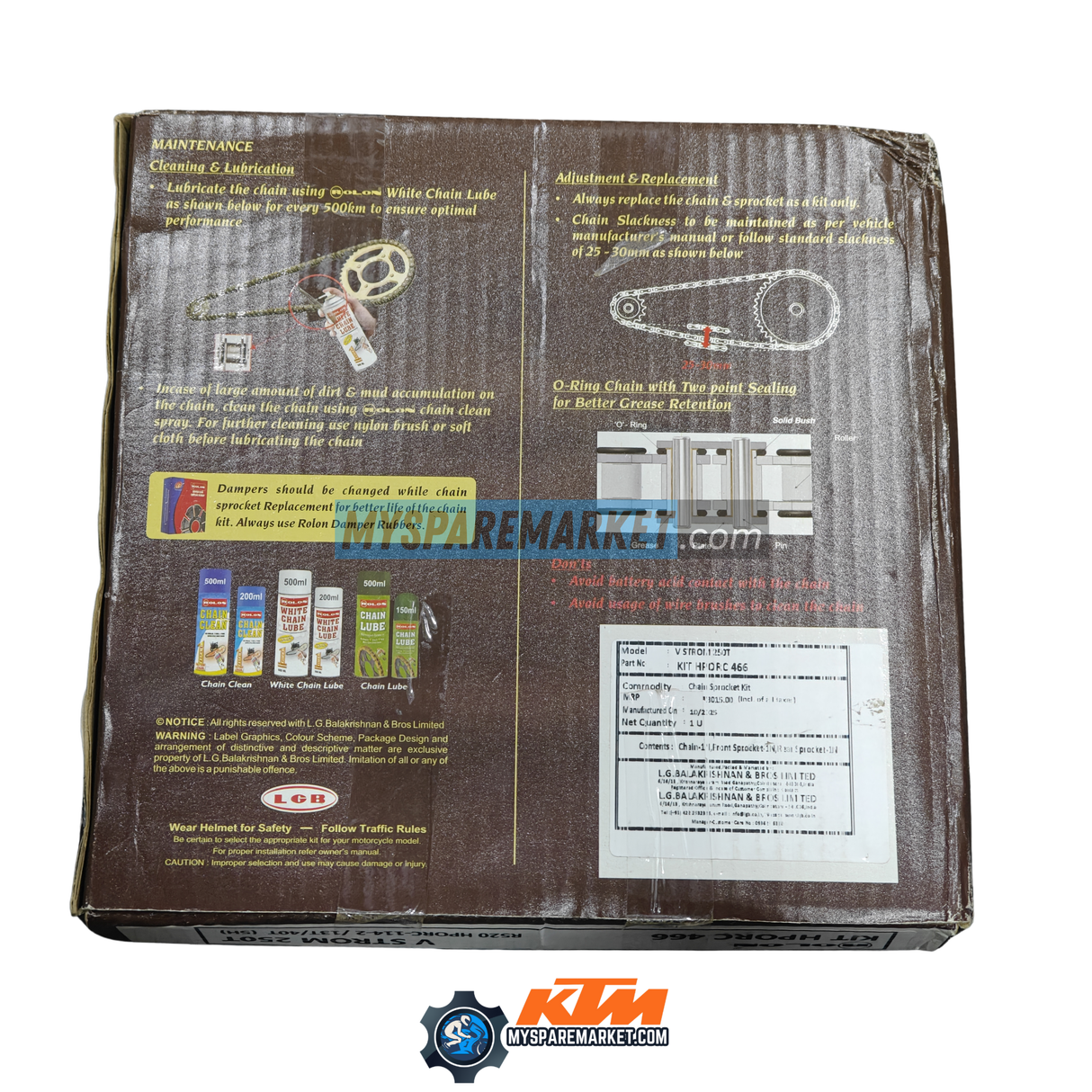 ROLON CHAIN KIT BRASS-V STROM 250T